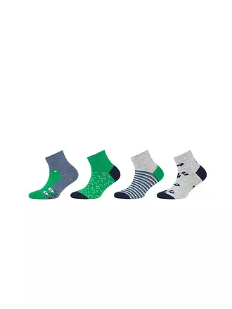 CAMANO | Jungen Sneaker Socken 4er Pkg. fog melange | 